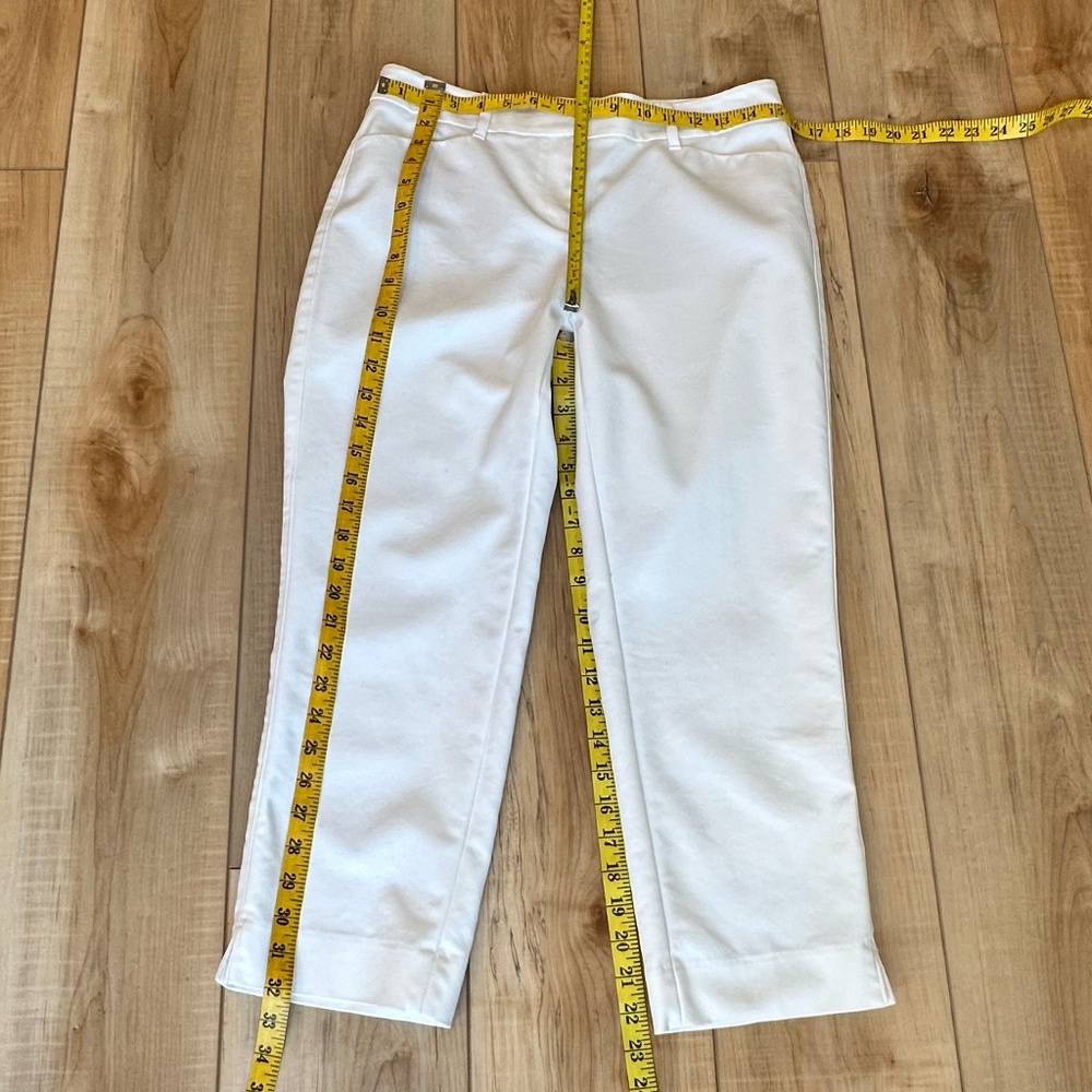 White House Black Market Perfect Form Crop Pant White Size 6 - Picture 3 of 8